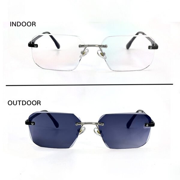 Frameless Transition Gray Sunglasses – 2563