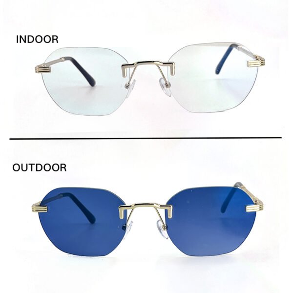 Frameless Transition Gray Sunglasses – 5003