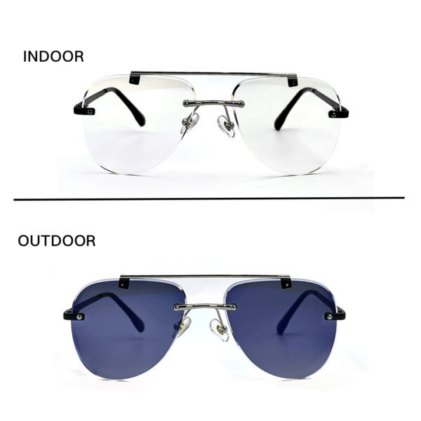 Frameless Transition Gray Sunglasses – 2567