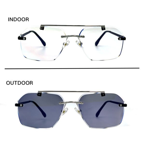 Frameless Transition Gray Sunglasses – 2568