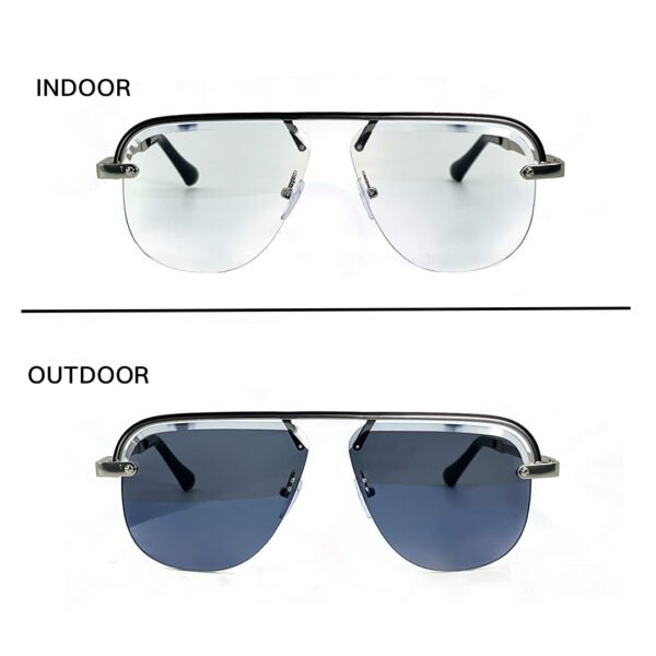 Frameless Transition Gray Sunglasses –5006