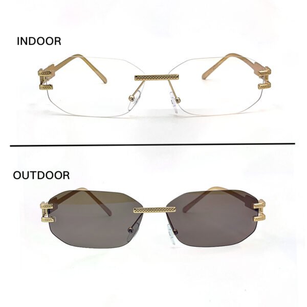 Frameless Transition Brown Sunglasses – 5202