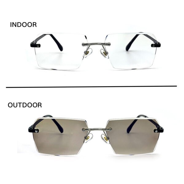 Frameless Transition Brown Sunglasses – 2562