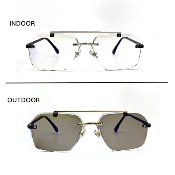 Frameless Transition Brown Sunglasses – 2568