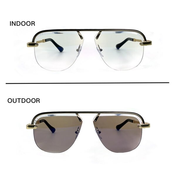 Frameless Transition Brown Sunglasses –5006